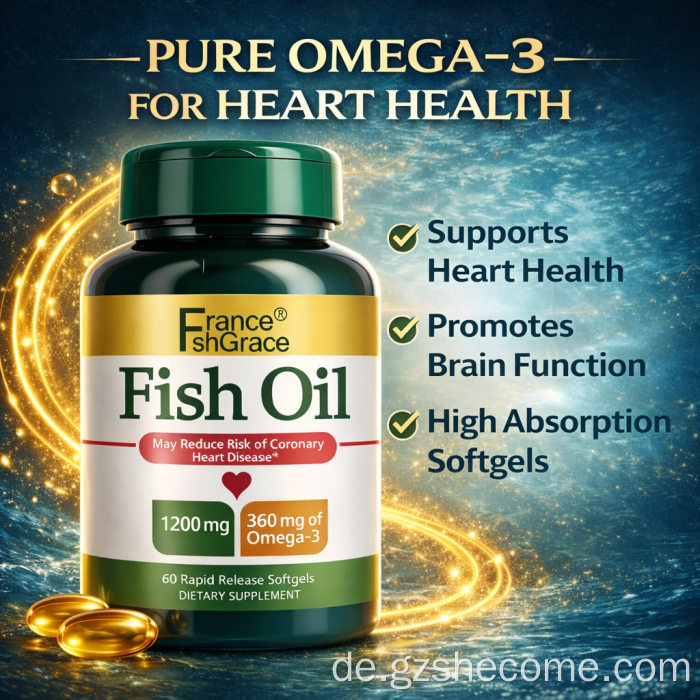 Shecome Fischöl-Kapseln unterstützen das Herz mit Omega 3